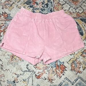 Simply Southern Women’s Pink Corduroy Pull On Elastic Waist Shorts XS Pockets